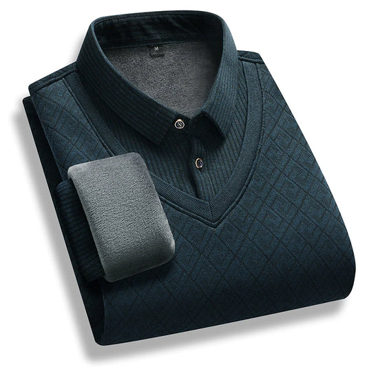 Pármeras retro de invierno hombres Suéteres de cuello de polo Fashion Faned Faned Poloquero Jumper Sweaters de tejido grueso