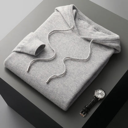 Cashmere femenino de hombres con capucha de una pieza lista para usar 100% Merino Wool Knited Swein Winter Winter informal Top Long Long
