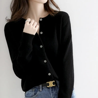 Kobiety sweter sweter o Neck Spring Autumn Knitted kaszmirowe Cardigany Solidne damskie swetry damskie 2022