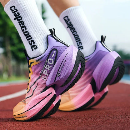 Mænds sneakers carbon plade maraton racing dæmpende anti-slip løbesko tykkål slidbestandigt par tennissko
