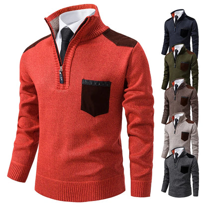 Sweater Sweater Cachemira Camisas gruesas Polos Corea Media Zipe Blusa fría Collar Outumn Invierno Expernor de lujo Paño de lujo