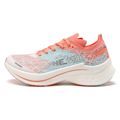 ONEMIX Marathon Carbon Plate Running Shoes Shock Absorption Ultra-light Sports Shoes Rebound Technology Outdoor Men Sneakers