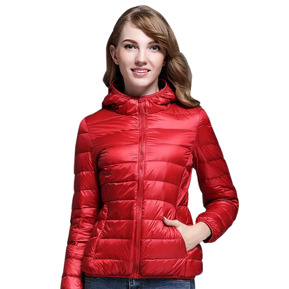 White Duck Down Winter Hoody Jackets Ultra-light Women Down Coats Puffer Long Sleeve Warm Slim Portable Thin Female Outwears 7XL