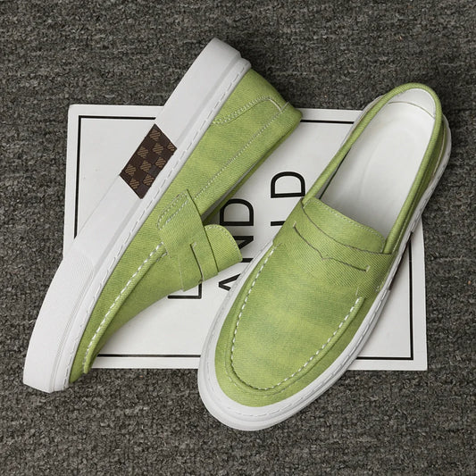 Designer Brand Heren Loafers Green Casual Shoes Heren Lichtgewicht Zacht Soled Walking Flat Shoes Bruine Luxury Sneakers For Men