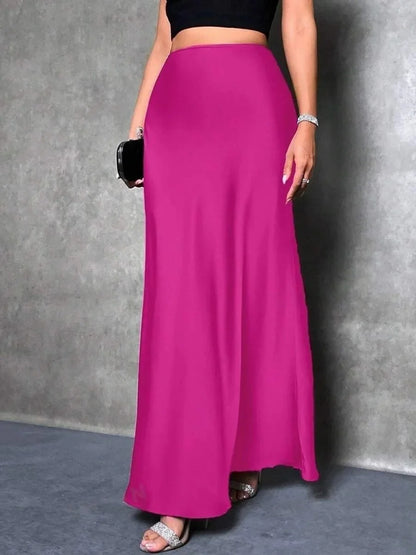 Nuevo estilo de moda europea y americana Velvet A- Falda de línea Línea Vestido largo para mujeres Otoño Invierno 2023 Diseño simple