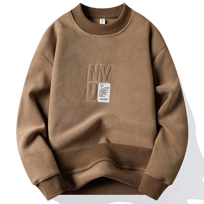 Moda masculina grossa bordado com capuz de capuz