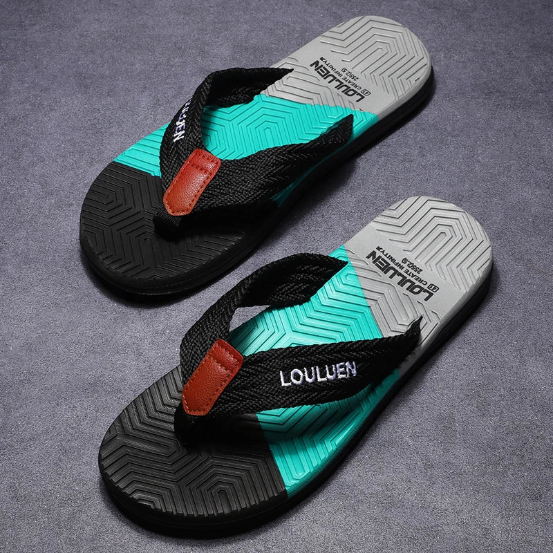 Hágæða heita sölu karlar flip flops Summer strönd flip flops karlar tíska andar frjálslegur strönd karlmenn inniskór sumar úti
