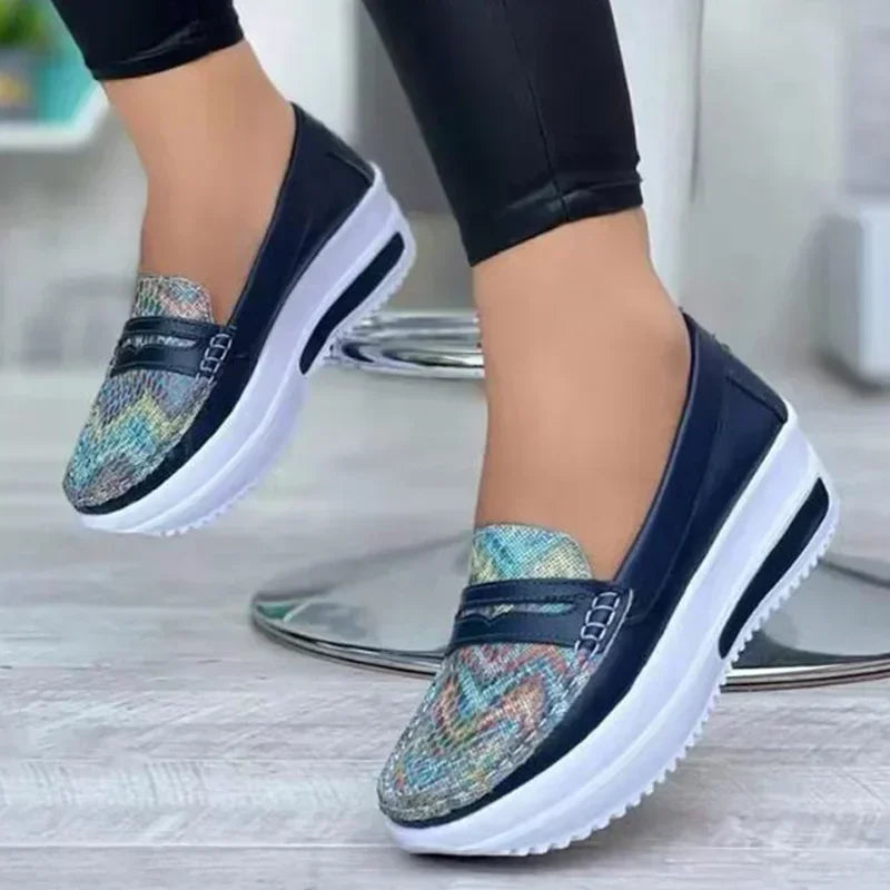 Plus size 43 scarpe piatta casual Donne Fashion Fashion Round Top Top Platform Sneaker Sneaker Comfort non slip femminili