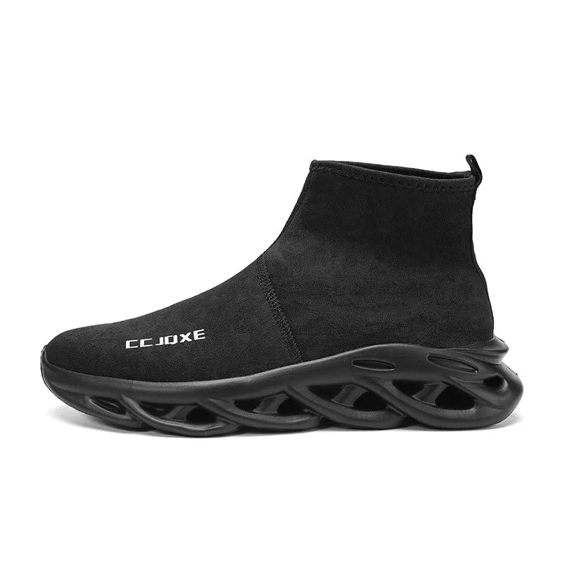 Hot Selling Cheap Black Men's Running Shoes Breathable Comfort Running Sneakers Light Slip-on Socks Shoes For Man Large Size 47