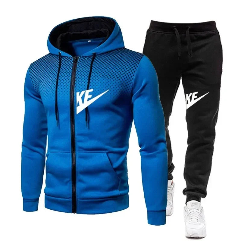 2025 Nuovi abiti da uomo autunno e inverno di alta qualità, felpe con cappuccio, top casual zip-up, abbigliamento sportivo per uomini, pantaloni sportivi casual maschile