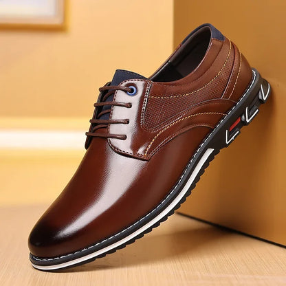 Scarpe a banda elastica per uomini Brand Scarpe casual Scarpe in pelle Morbida Business Fare Business Calza