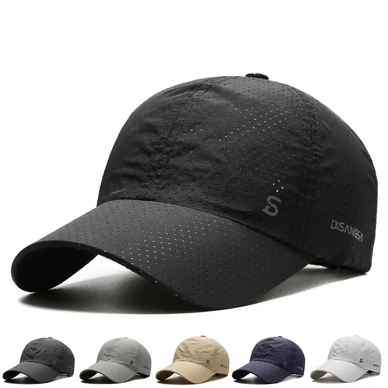 Original design løpende hette tynn rask tørkende pustende and tunge utendørs menns sol sommerfiske avisor baseball cap
