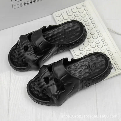 Skull Slipper Demon Y2k Platform Cloud Summer Beach Sandal Slides Flip Flop Men Male Non Slip Indoor Outdoor Soft Shoe Home 2025