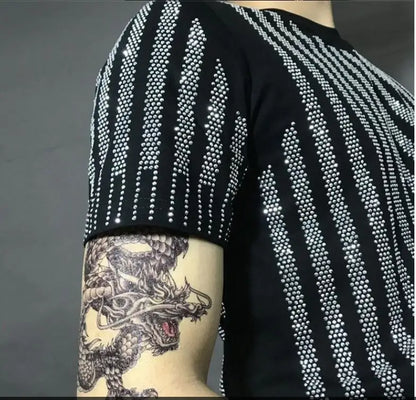 Dizajner muških marki majica Rhinestone majica punk odjeća Dropshipping Hip Hop 2024