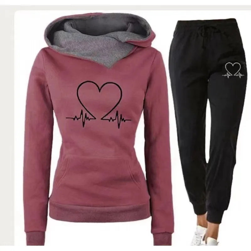 Ny ankomst vår Autumn Winter Casual Sportswear Set Printed Women's Hoodie Sweatshirt Trendy Outfit Hoodies Sweatshirts