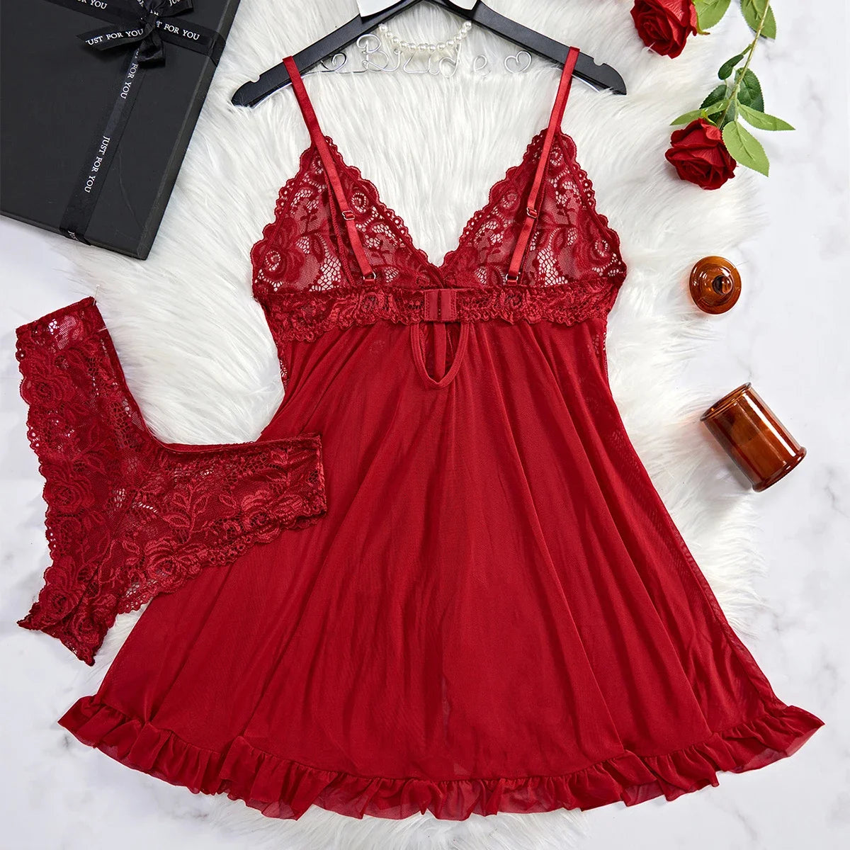 Tiulle Supengers Znakomite kobiety Lencerias Lace V-Neck Biecid Bielid
