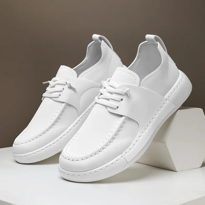 Menn Casual Sneaker 2025 New Black Low Top PU Leather Outdoor Anti-Slip Sneakers Male Platform Fashion Shoes Zapatillas Hombre