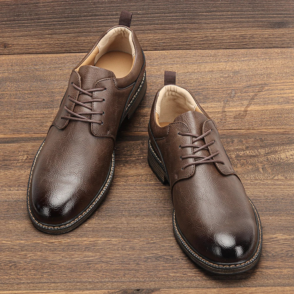 40~46 Casual Shoes Men Fashion Brand Comfortable 2024 Leather Shoes Men #KD726