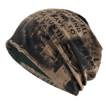 Tie-dye Beanie Hats For Women Men Vintage Distressed Cracked Design Streentwear Unisex Headwear For Spring Summer