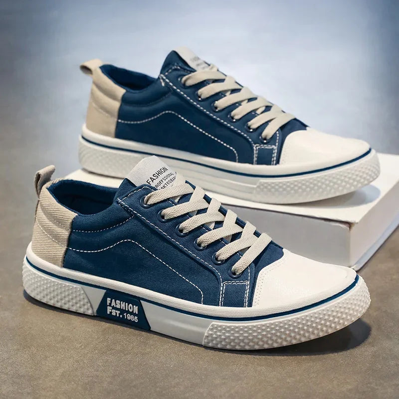 Mens Shoes 2025 New Mens Canvas Shoes Comfortable Plus Size 37-48 Skateboarding Shoes Wear Resistant Fashion Men Casual Sneakers