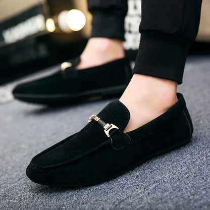 Mænds afslappede sko bløde komfortable kørsel Moccasins glider på loafers til mænd letvægt flad vandresko sapatenis maskulino