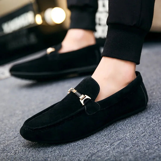Scarpe casual maschile morbide comode mocasine di guida che scivolano su moca