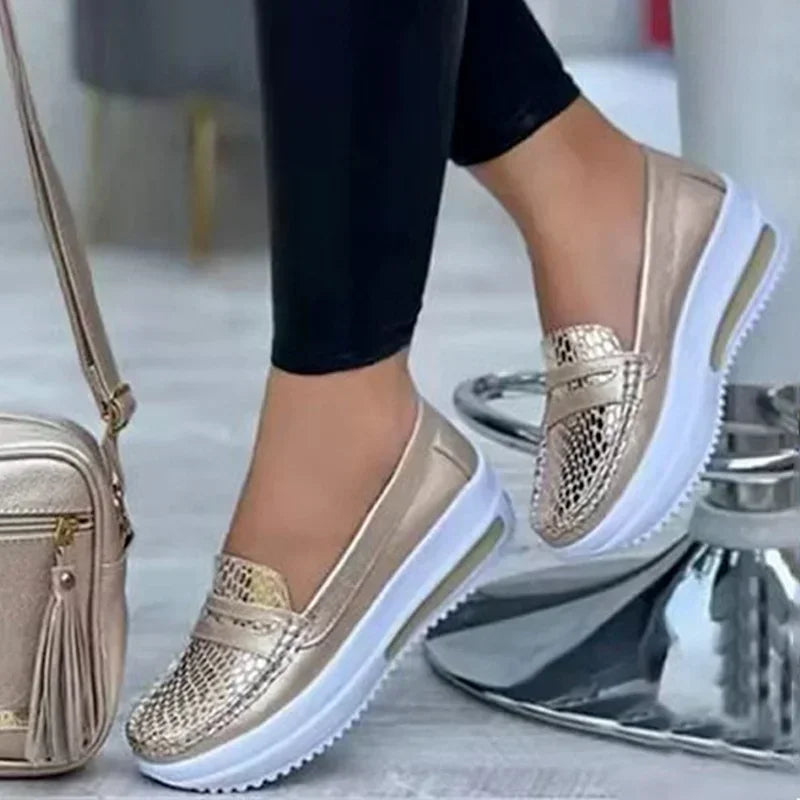 Plus size 43 scarpe piatta casual Donne Fashion Fashion Round Top Top Platform Sneaker Sneaker Comfort non slip femminili