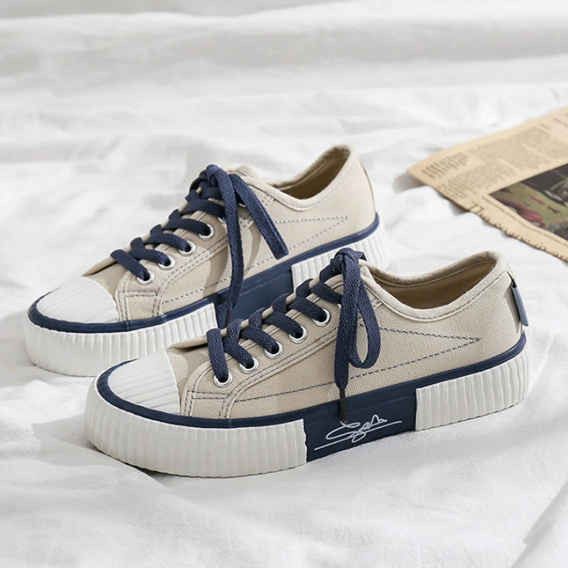 Kvinnor dukskor mode sneakers unisex ny avslappnad vulkanisera skor kvinna mode loafers hög kvalitet 3 gånger vulkanisering