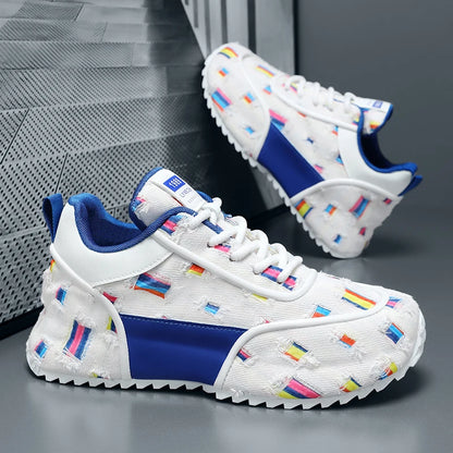 Canvas shoes Men's shoes summer breathable casual flat shoes trend all match sports sense letter cloth shoes round head fashion