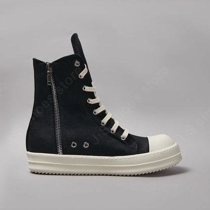 R-O But But Men High Top But Black Canvas Women Sneaker Buty swobodne buty woskowane tenisówki
