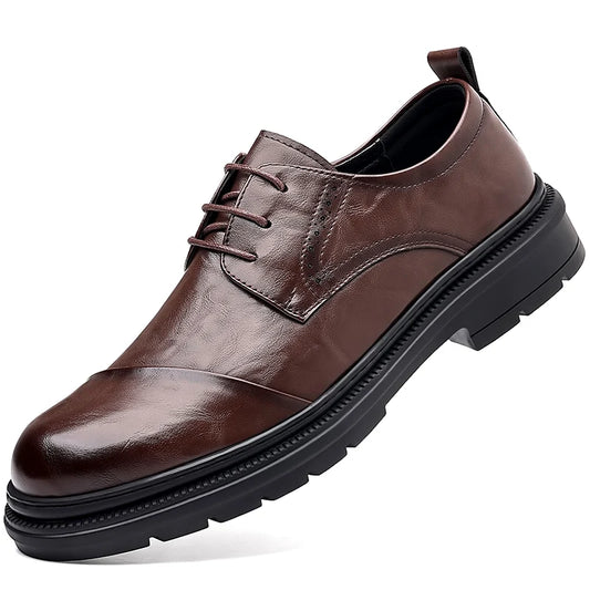 High Quality Men Genuine Leather Shoes Versatile Men's Casual Shoes Fashion Brand Man Oxford Shoes Lace Up Formal Dress Footwear