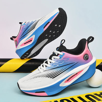 Men Running Shoes Outdoor Cushioning Jogging Couple Sneakers Non-Slip Luxury Shoes Trainer Race Breathable Mesh Off-road Shoes