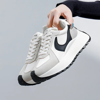 Women Flats Disual Sport Sneakers الخريف أزياء جديدة المشي Comort Women Outdoor Comort Lace-Up Runninng Shoes Zapatillas Mujer