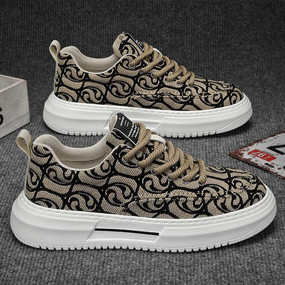 Lenkkarit miehet Uudet muotijäljet Miesten foorum Canvas Shoes Low Top Design Rale Leafers litteä vulkanoidut kengät miehet jalkineet