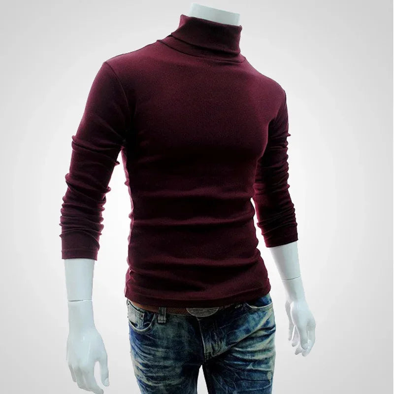 Frühling dünne Männer Rollkragenpullover schwarze Pullover Kleidung für Männer Baumwolle Harajuku gestrickt
