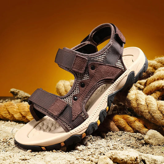 Men Sandals Summer Casual Shoes Beach Sandals Men Sandalias Hombre Outdoor Lightweight Roman Style Wading Sneakers Size 38-47