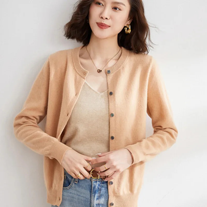 Kobiety sweter sweter o Neck Spring Autumn Knitted kaszmirowe Cardigany Solidne damskie swetry damskie 2022