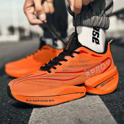 Mænds sneakers carbon plade maraton racing dæmpende anti-slip løbesko tykkål slidbestandigt par tennissko