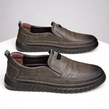 Retro Penny Loafer Echte koeienleren klassieke schoenen naaien comfortabele mannen casual slip-on club feestschoen lente zomer