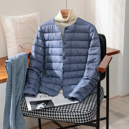 Plus size 2023 Nuova autunno inverno da donna calda Duck White Down Slim Down Slim Down Female Fashion Ultra leggero Paintoni da palla confezionabile