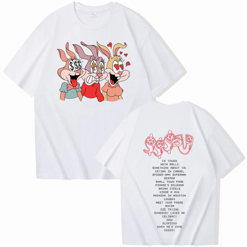 Drake und PartyNextdoor ein Sexlied 4 u 2025 T-Shirt Männer Frauen Harajuku O-Neck Sommer Freizeit-T-Shirt-Baumwolltops Kleidung Tee