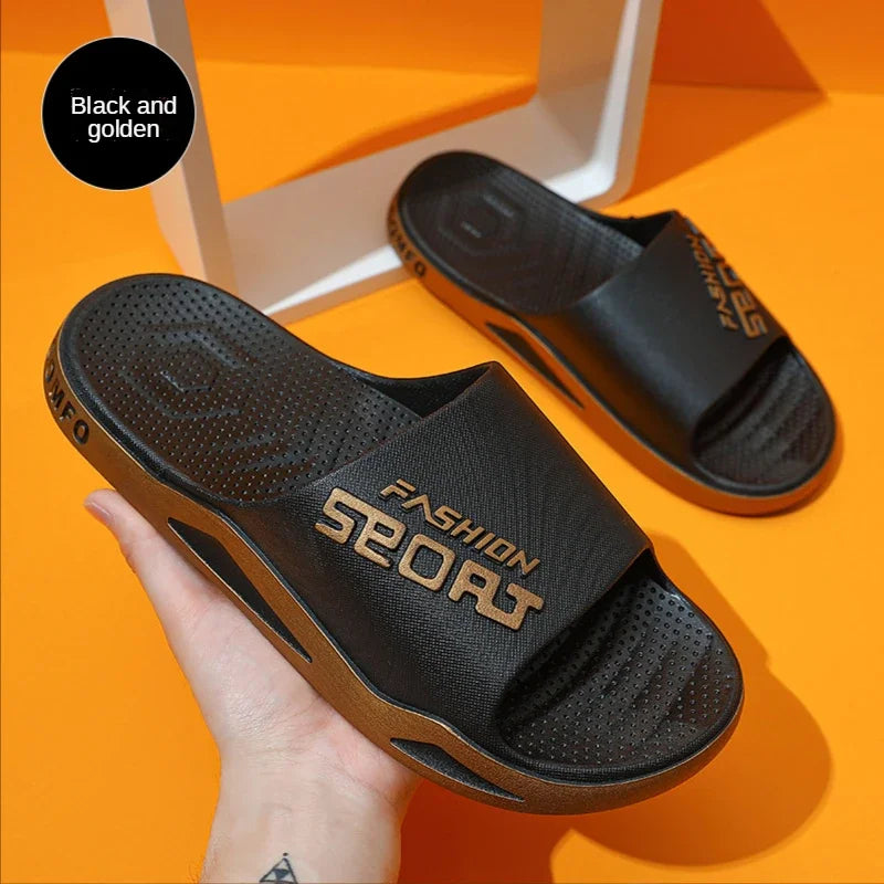 House Men Slippers Letter PVC FLIP FLIP SOFT SOL