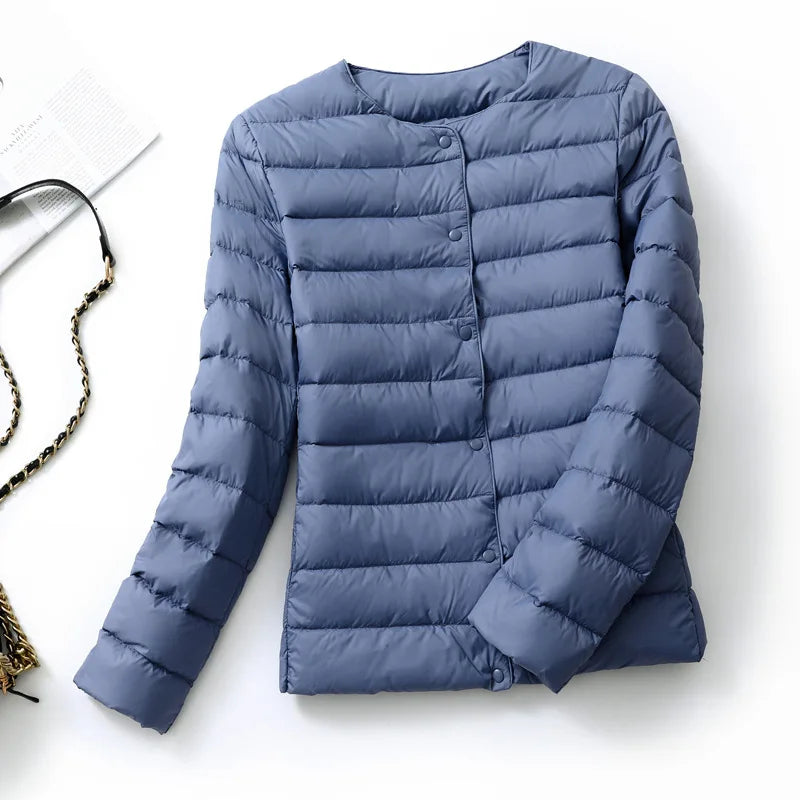 Woman Ultra Light Down Jacket Portable Parka Matte Fabric Casual Duck Down Coat Warm Liner Lightweight Outwear Good Quality