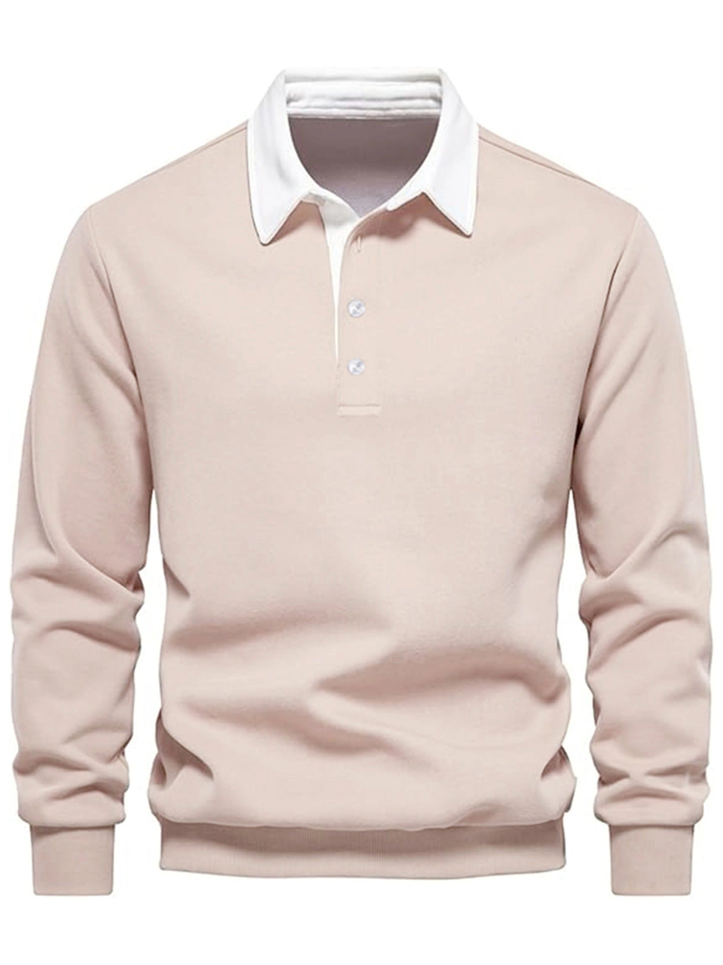 Vor- og haust tískuflapp karla, pullover, solid litur hnappur karla fatnaður, úti sweatshirt karla