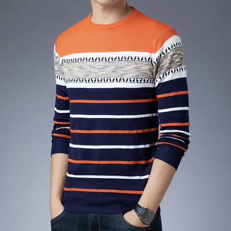 Pull à manches longues pour une chemise en tricot à manches longues à manches longues pour hommes à la mode et à manches longues pour hommes