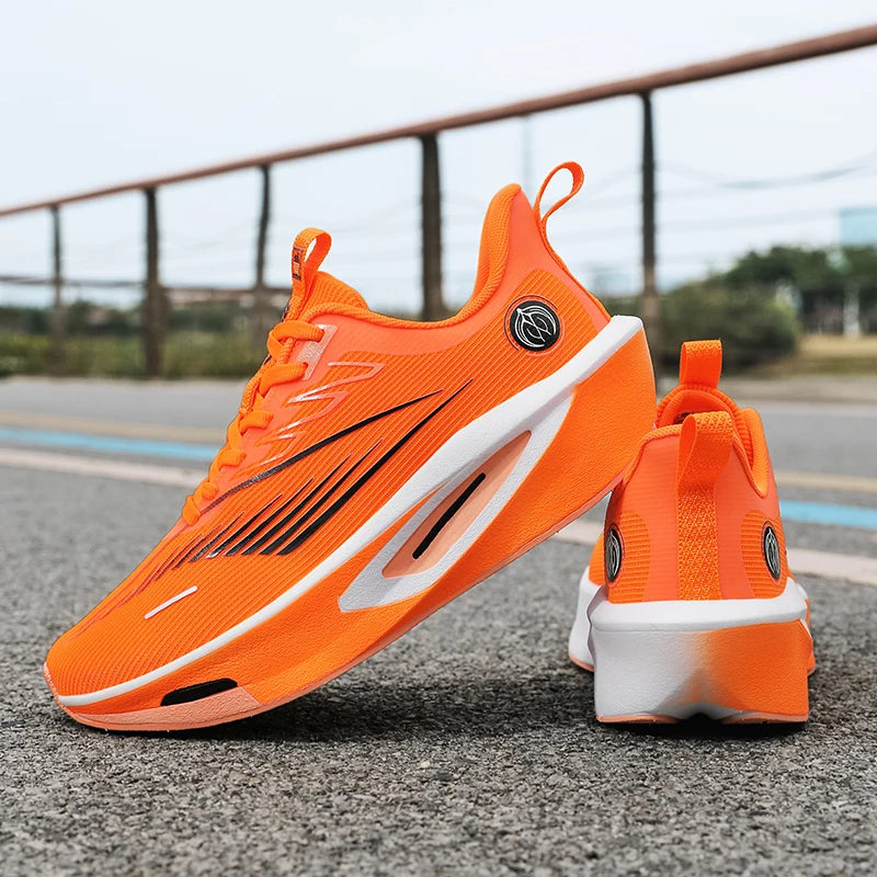 Men Running Shoes Outdoor Cushioning Jogging Couple Sneakers Non-Slip Luxury Shoes Trainer Race Breathable Mesh Off-road Shoes