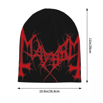 Women Men Mayhem Norge band Red Edition Winter Skullies Beanie Outfits Bonnet Knitting Hats Fashion Warm Hats Gift til bursdag