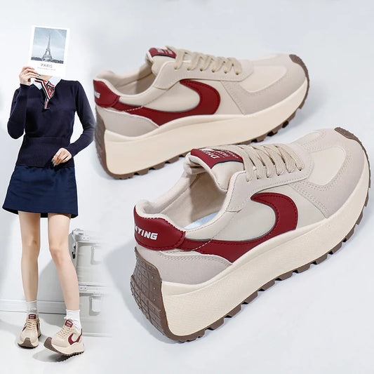 Mujeres Flats Casual Sports Sneakers Fashion Autumn New Walking Comort Women Outdoor Comort Lace-Up Runninng Zapatos Zapatillas Mujer