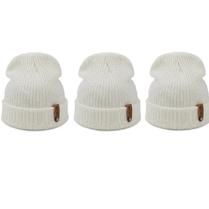 Brand Oohmy Knitted Hats for Men Women, Skullies Caps, Warmer Bonnet, Casual Cap, Monochromatic, Male and Female, Winter, 2024