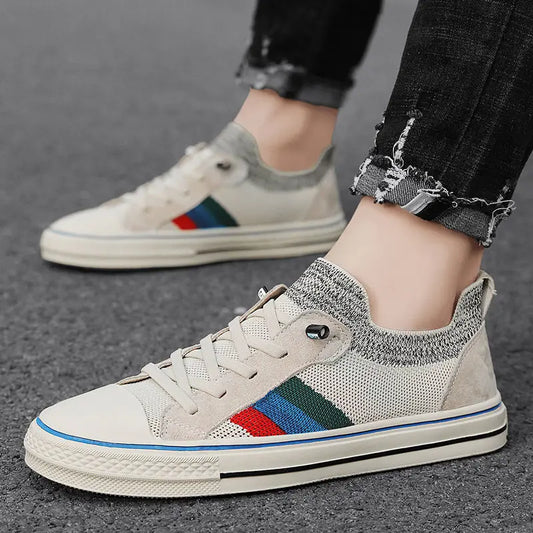 New Style Casual Shoes for Men Sneakers Lazy Slip on Man Shoes Breathable Summer Loafers Canvas Shoes for Men Mesh Sneakers